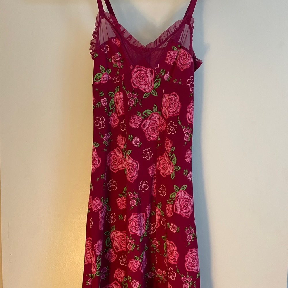 Victoria Secret red floral slip